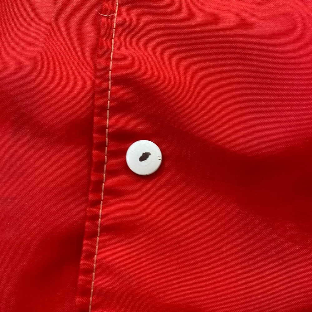 Cranbrook Vtg 50s 60s Hoodie Full Zip Windbreaker Jacket Red Nylon‎ Rockabilly - Picture 3 of 13